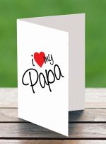 I love Papa Greeting Card