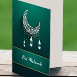 Green Eid Greeting Card