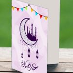 Purple Eid Greeting Card