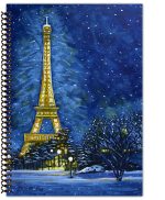 Eiffel Snowy Notebook