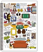 Friends White Notebook