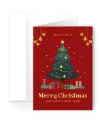Merry Christmas & New Year Tree Greeting Card