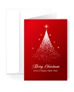 Merry Christmas & New Year Red Greeting Card