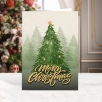 Merry Christmas Green Greeting Card - Image 2