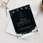 Merry Christmas & New Year Black Greeting Card - Image 2