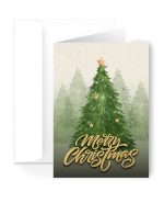 Merry Christmas Green Greeting Card